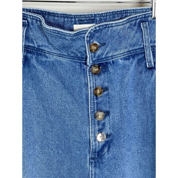 SEZANE Leandro Trouser Jeans Size 36 (US 4) denim Paperbag Pants NO BELT - Picture 2 of 8